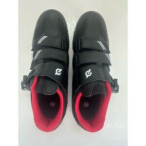Peloton Cycling Shoes Size 39 – Black w/ Red Interior Includes Look Delta Cleats